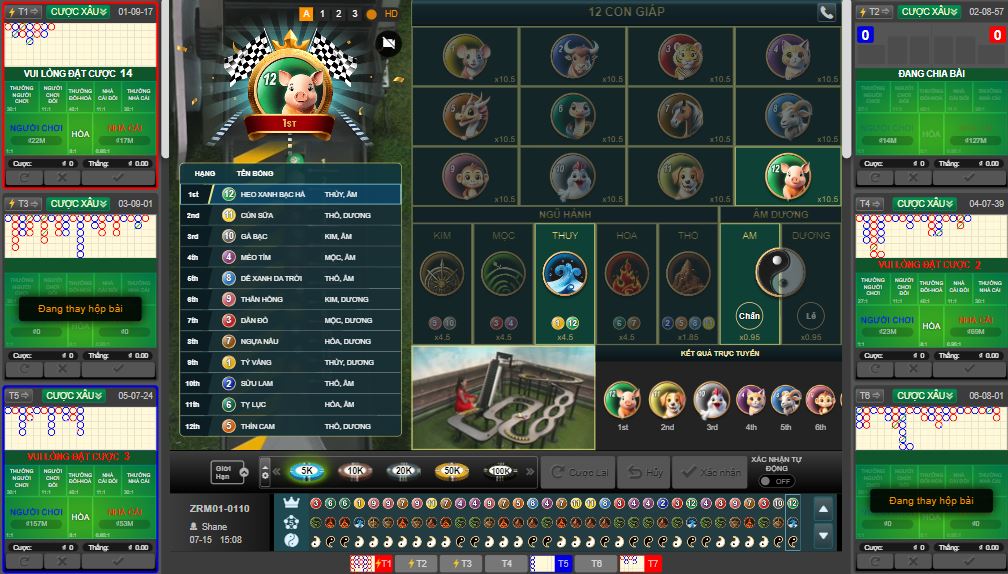 Thong tin tro choi Cuoc Dua 12 Con Giap 188Bet