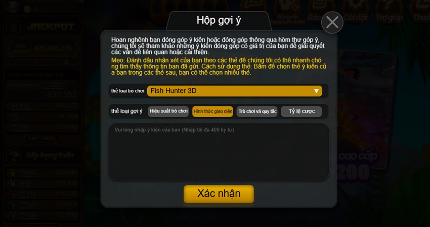 Tinh nang game Sky Hunter Fb88 