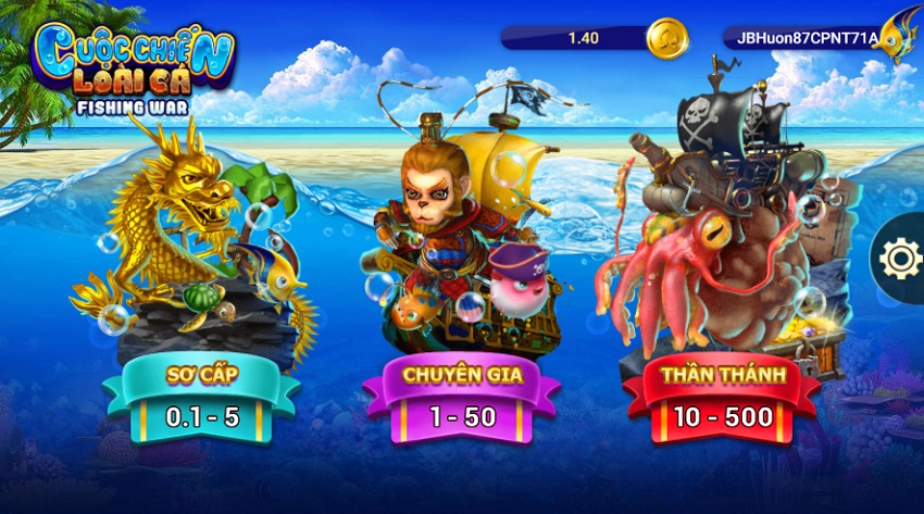 Cach choi game Dai Chien Bat Ca JBO