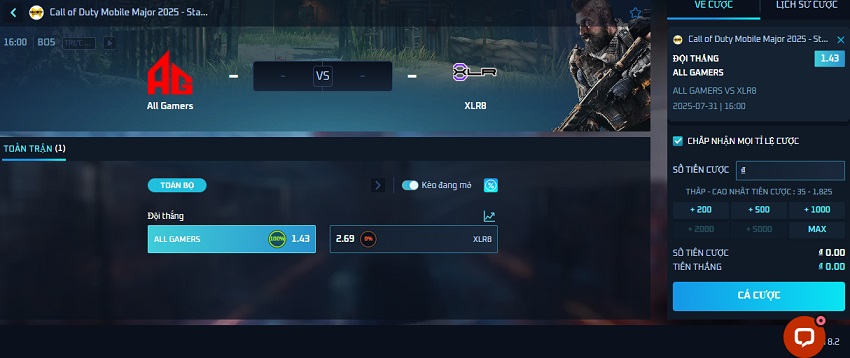 Cach ca cuoc Call of Duty W88