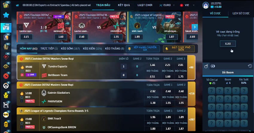 Cach choi ca cuoc TF Gaming W88