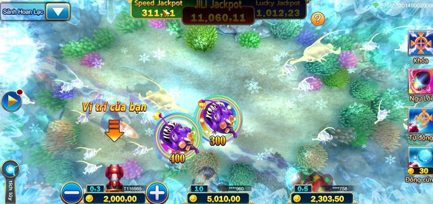 Luat choi game Jackpot Fishing W88  